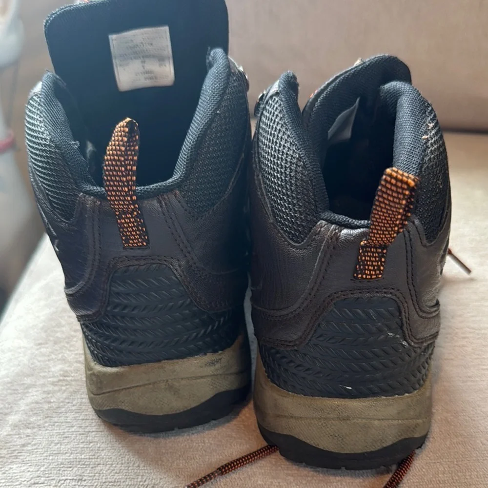 Rugged Black and Orange Boots for Outdoor Adventures